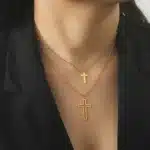 Collier double croix 1