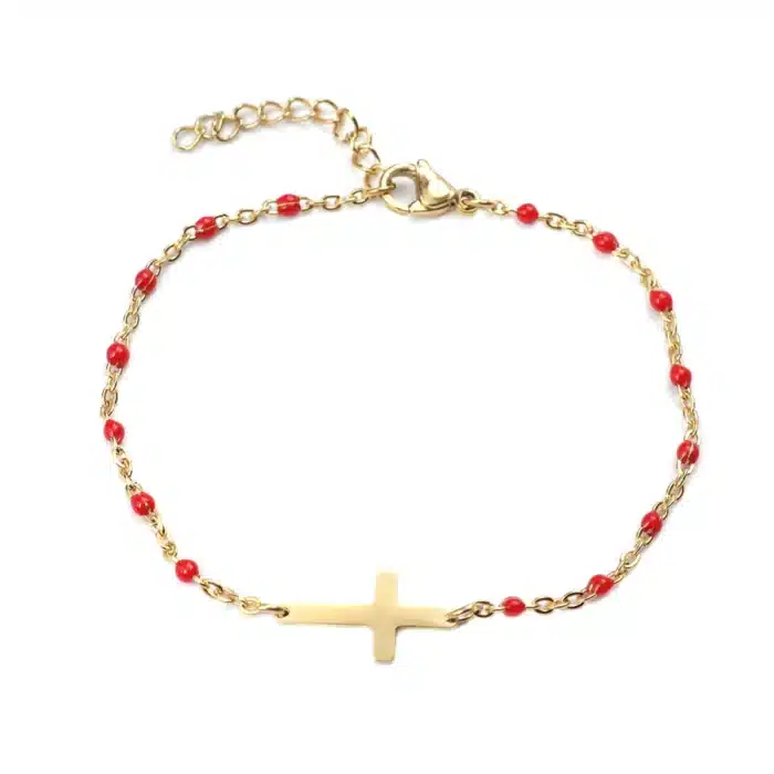 Bracelet femme avec croix 2