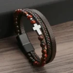 Bracelet avec croix homme 4