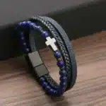 Bracelet avec croix homme 3