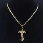 Collier croix catholique homme 3