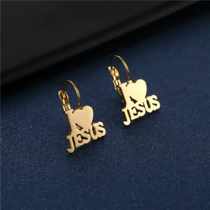 Boucles d’oreilles “J’aime Jésus” 1