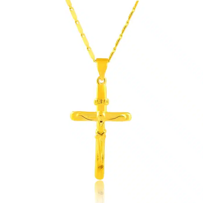 Collier croix chrétienne or 5