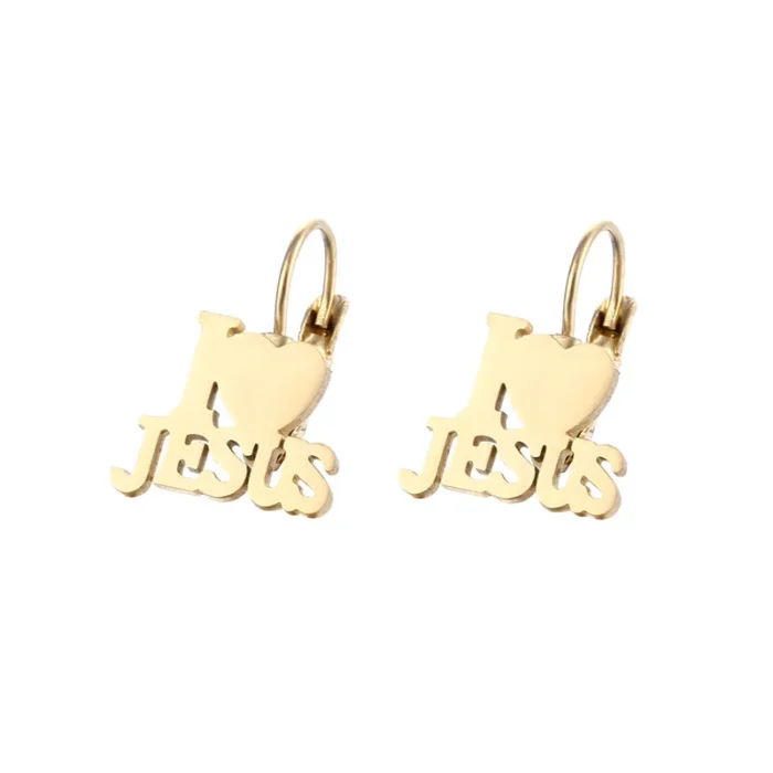 Boucles d’oreilles “J’aime Jésus” 3