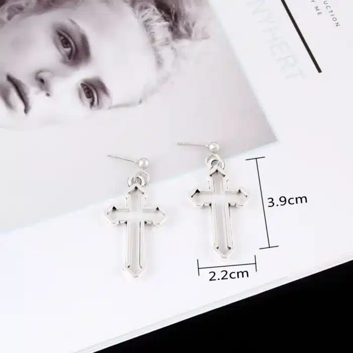 Boucles d’oreilles croix chrétienne 6