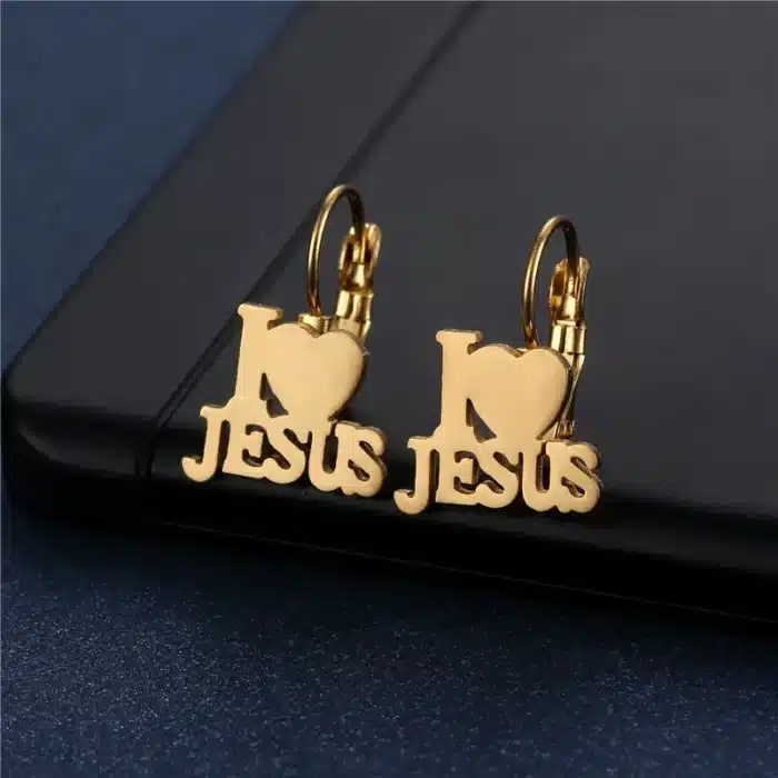 Boucles d’oreilles “J’aime Jésus” 2