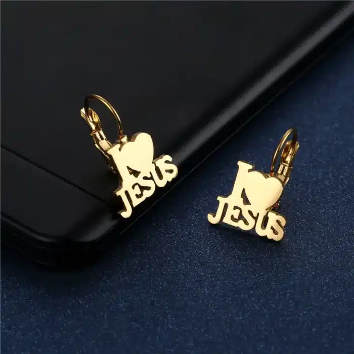 Boucles d’oreilles “J’aime Jésus” 4