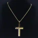 Collier croix gravée “Our Father” 5