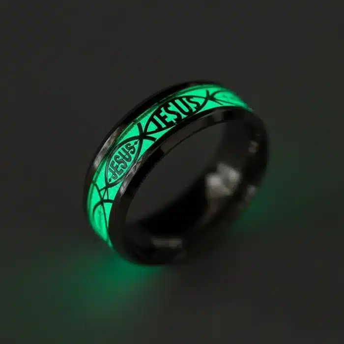 Bague chrétienne fluorescente 1