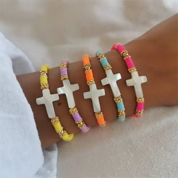 Bracelet croix coquillage 3