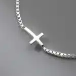 Bracelet croix homme argent 3