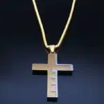 Collier croix gravée “Our Father” 14