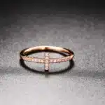 Bague croix or femme 14