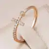 Bague croix chrétienne or