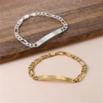 Gourmette baptême garçon argent 2