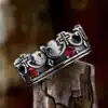 Bague croix couronne