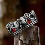 Bague croix couronne 1