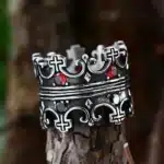 Bague croix couronne 6