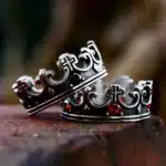 Bague croix couronne 4