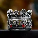 Bague croix couronne 3