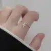 Bague ajustable en argent 3