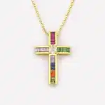 Collier croix coloré 6