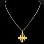 Collier croix de Jérusalem 5