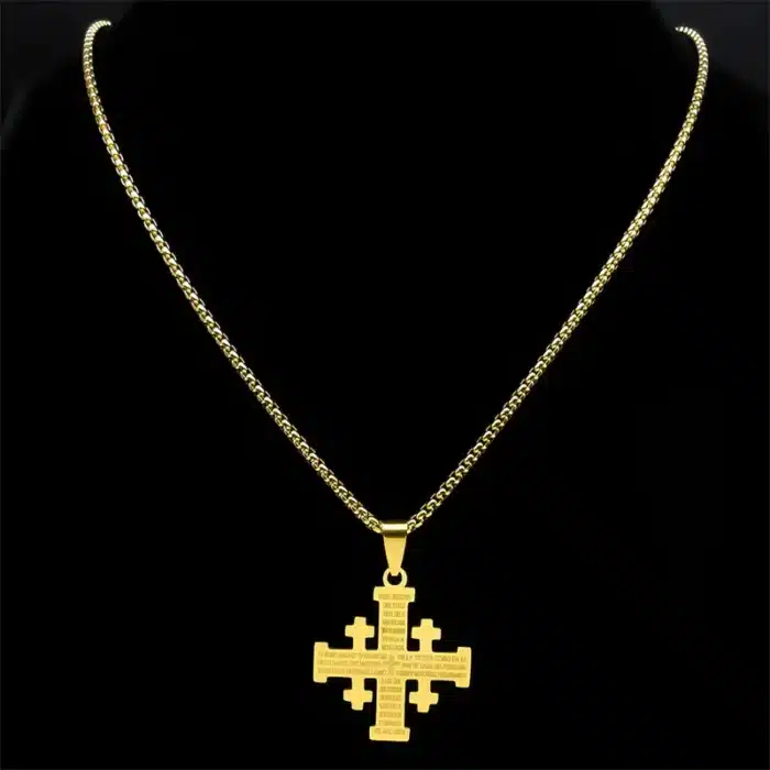 Collier croix de Jérusalem 5
