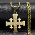 Collier croix de Jérusalem 10
