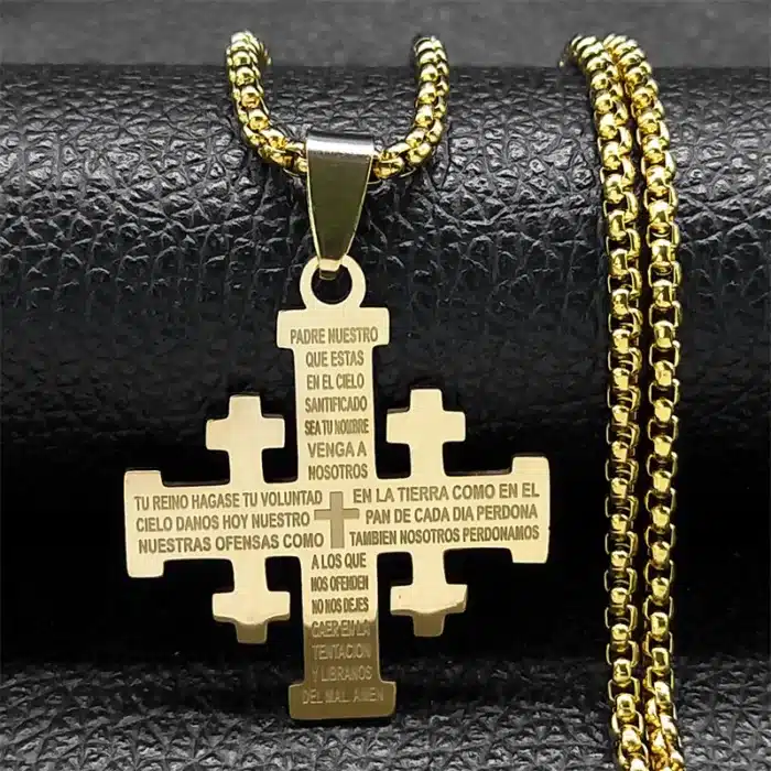 Collier croix de Jérusalem 10