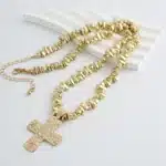 Double chaine religieuse grande croix 6