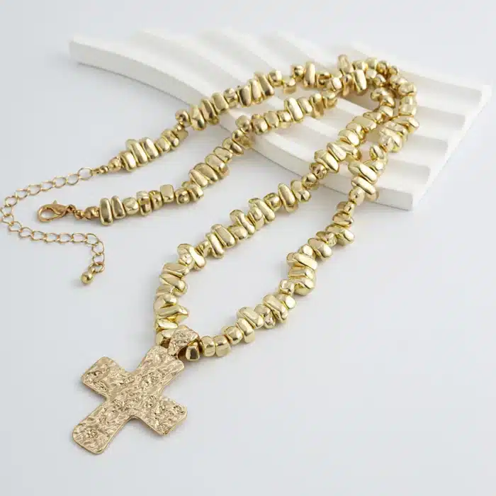 Double chaine religieuse grande croix 6