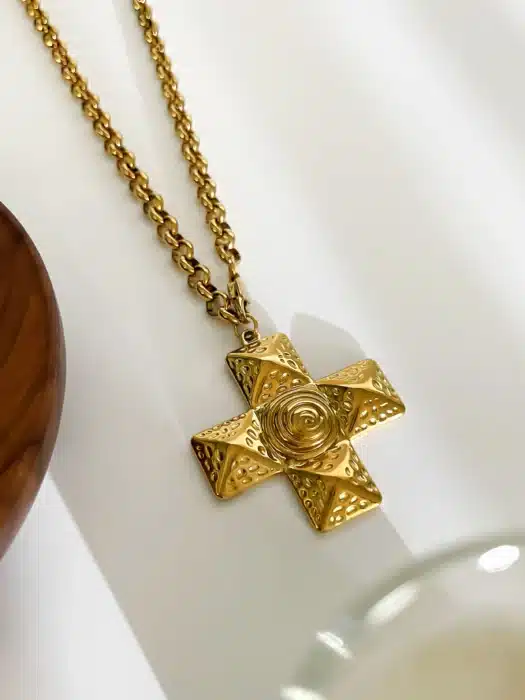 Collier pendentif plaqué or 5