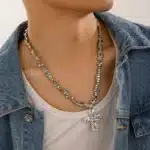Chaine religieuse grande croix 10