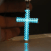 Collier croix fluorescent
