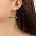 Boucles d'oreilles croix classique 3