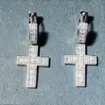 Boucles d'oreilles croix brillante 5