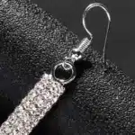 Boucles d'oreilles grande croix strass 6