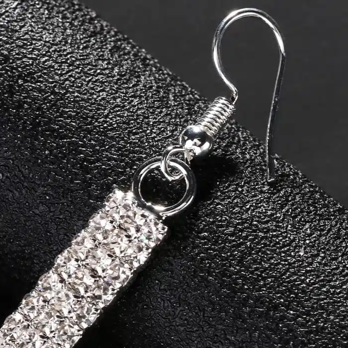 Boucles d'oreilles grande croix strass 6