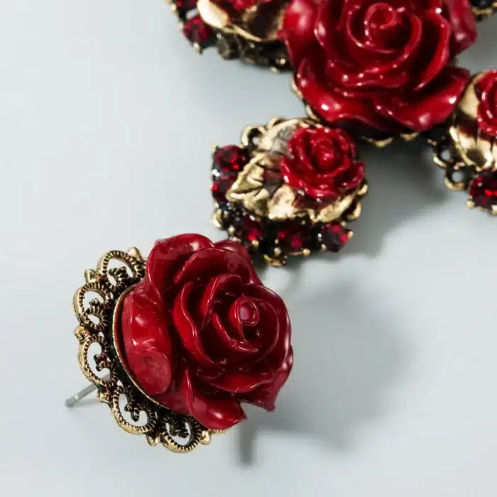 boucles d'oreilles roses religieuses 14
