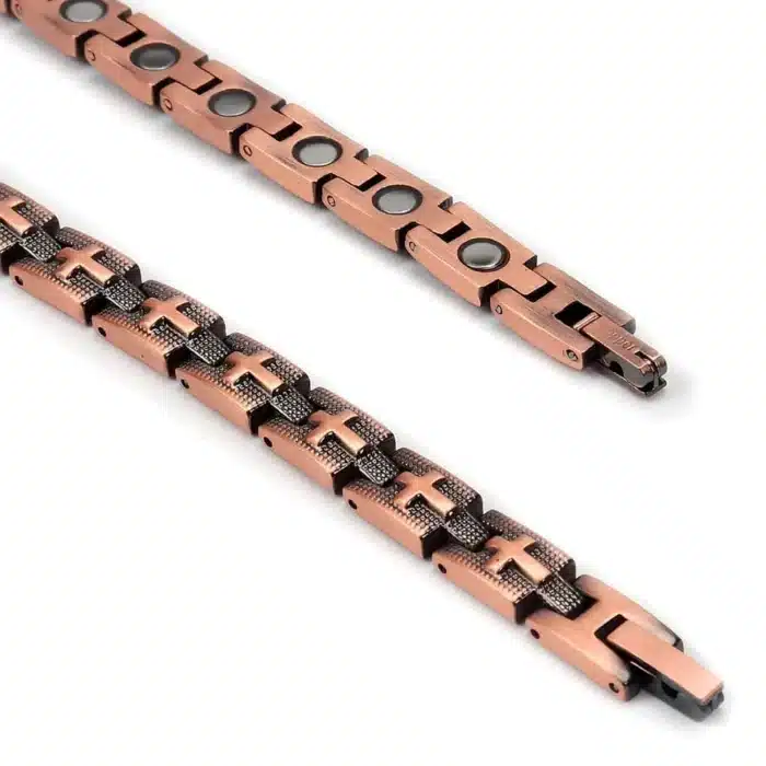 Bracelet croix en cuivre magnétique 5