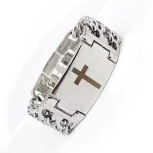 Bracelet acier catholique