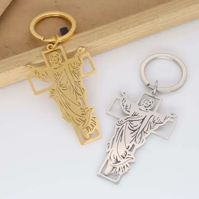 Porte-clés évidé Jésus évidée 6