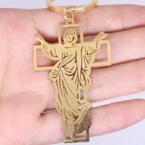 Porte-clés évidé Jésus évidée 1