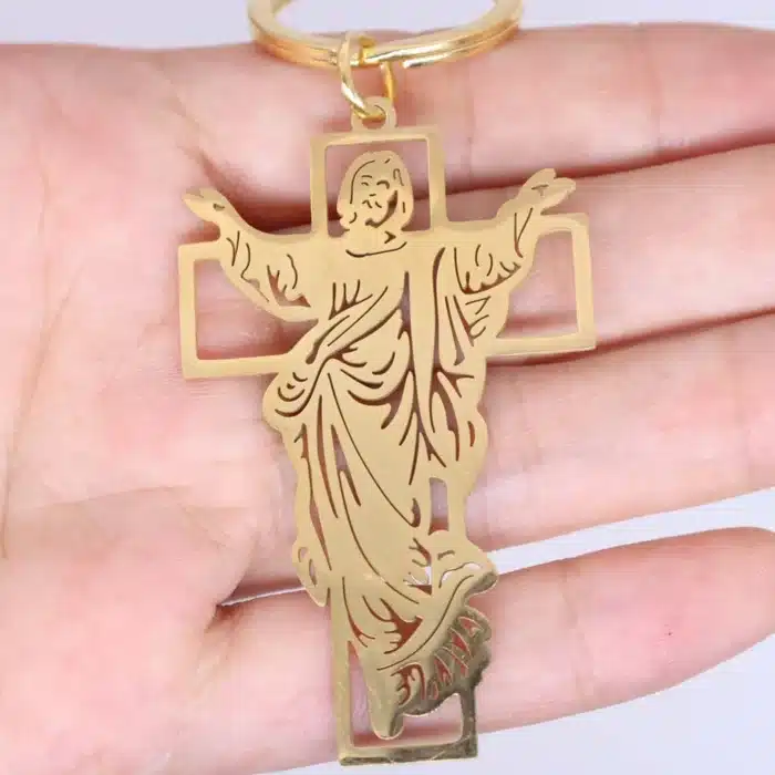 Porte-clés évidé Jésus évidée 1