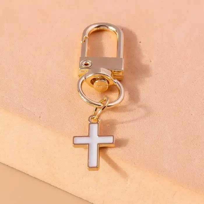 Porte-clés croix cadenas 3