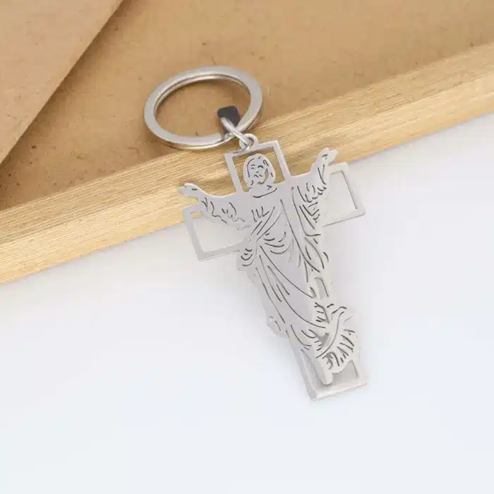 Porte-clés évidé Jésus évidée 4