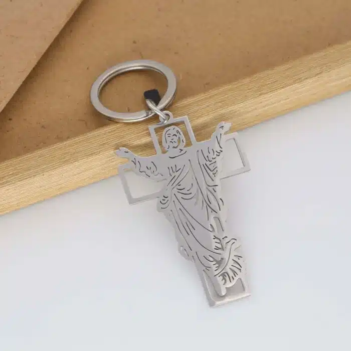 Porte-clés évidé Jésus évidée 3