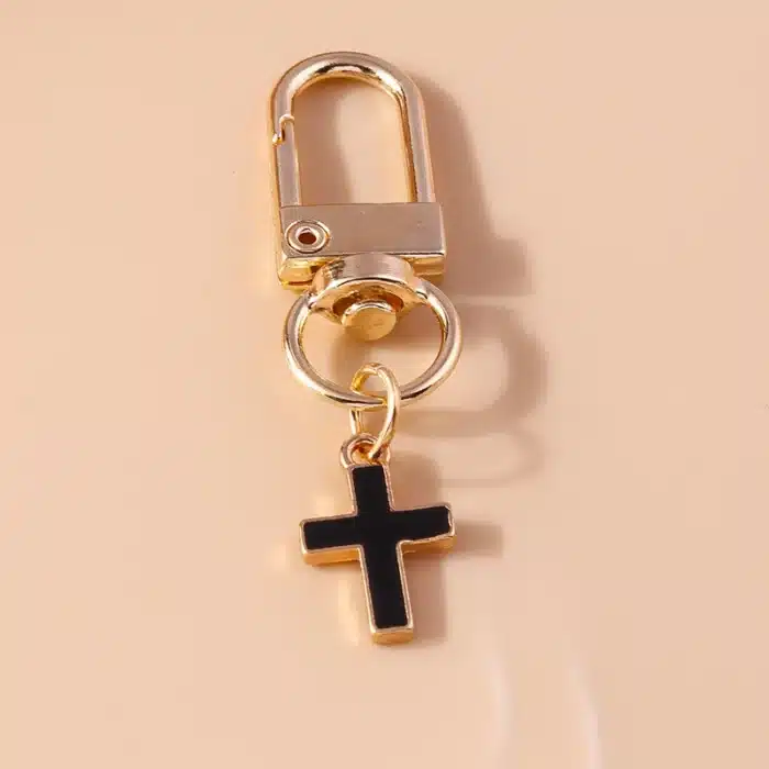 Porte-clés croix cadenas 4