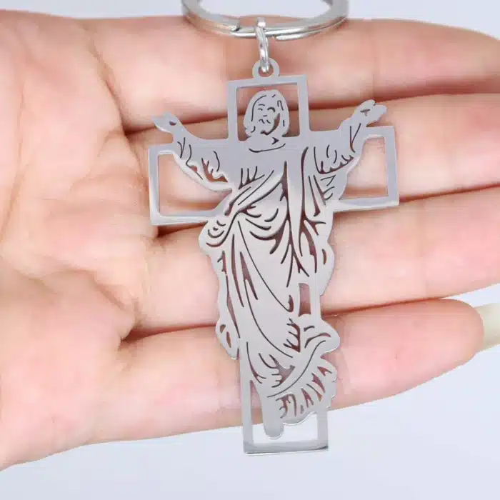Porte-clés évidé Jésus évidée 2